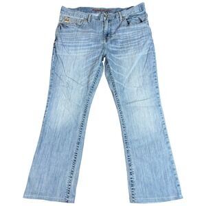 Cinch Ian Bootcut Jeans Mens 36x30 (35x27.5) Blue Denim Stretch western Faded